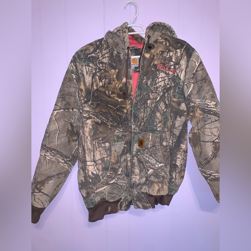 Camo and Pink Carhart winter Coat